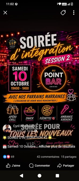 Point bar soirée vip soirée privée 