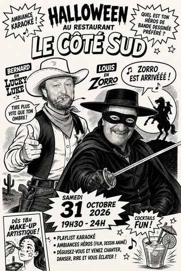Soirée Costumée quel est ton ""Héros"" Préféré ? Côté sud à Givors 
