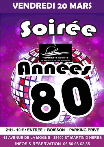 Soirée années 80 midinette 