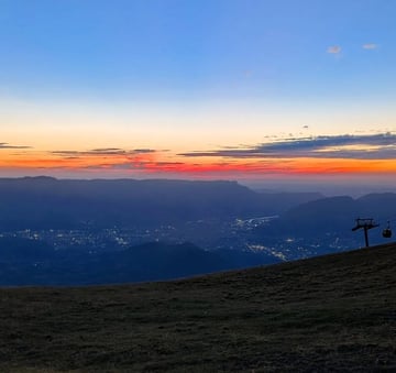 Randonnée coucher de soleil, croix de Chamrousse