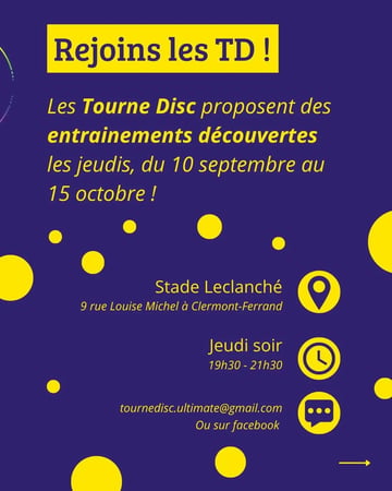 Ultimate Frisbee (Club Tourne Disc) au forum des associations 