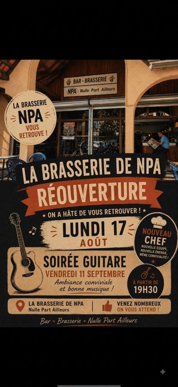 Brasserie le npa soirée guitare 