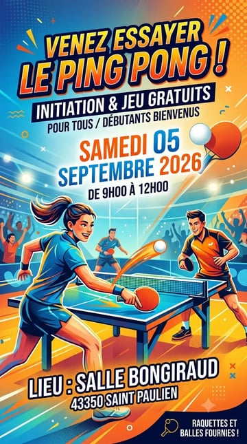 Découverte du tennis de table 