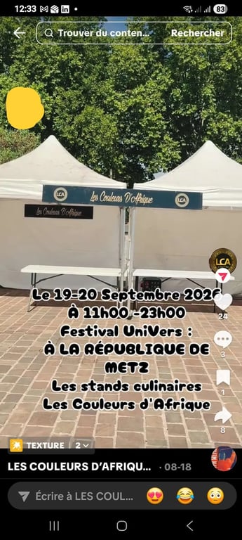 Festin africaine au centre ville. 