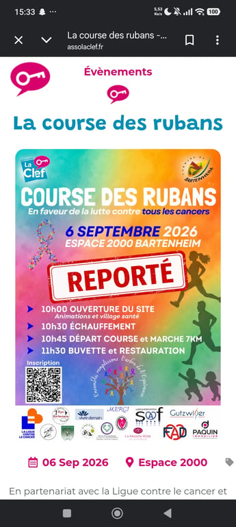 Course des rubans espace 2000 à Bartenheim 