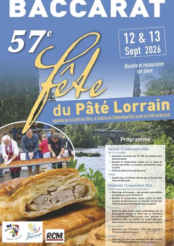 🎆 Fête du Pâté Lorrain à Baccarat 🎶🥧