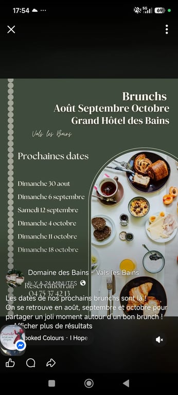 Brunch dimanche 4 octobre je réserve une table pour dix personnes 