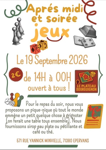 Après-midi/Soirée jeux de société 