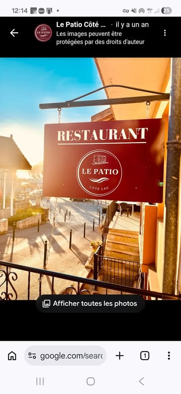 Manger au Patio prêt du Lac Léman