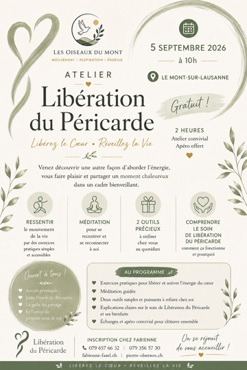 Atelier Libération du Péricarde – Libérez le cœur, réveillez la vie