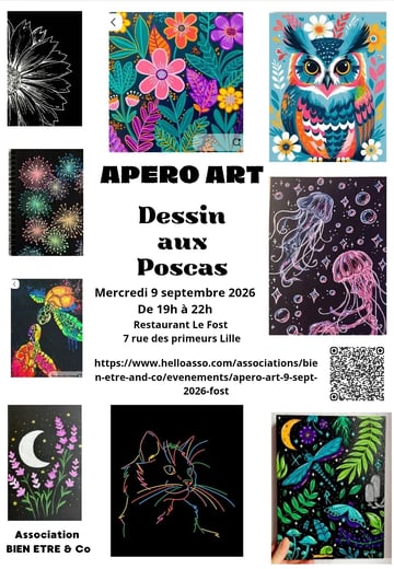 Apero Art - Dessin aux poscas