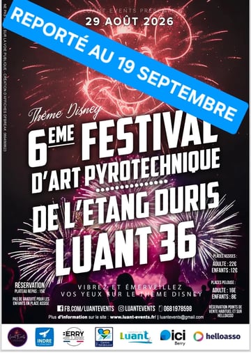 Festival d'art pyrotechnique de l'étang Duris - Luant 36