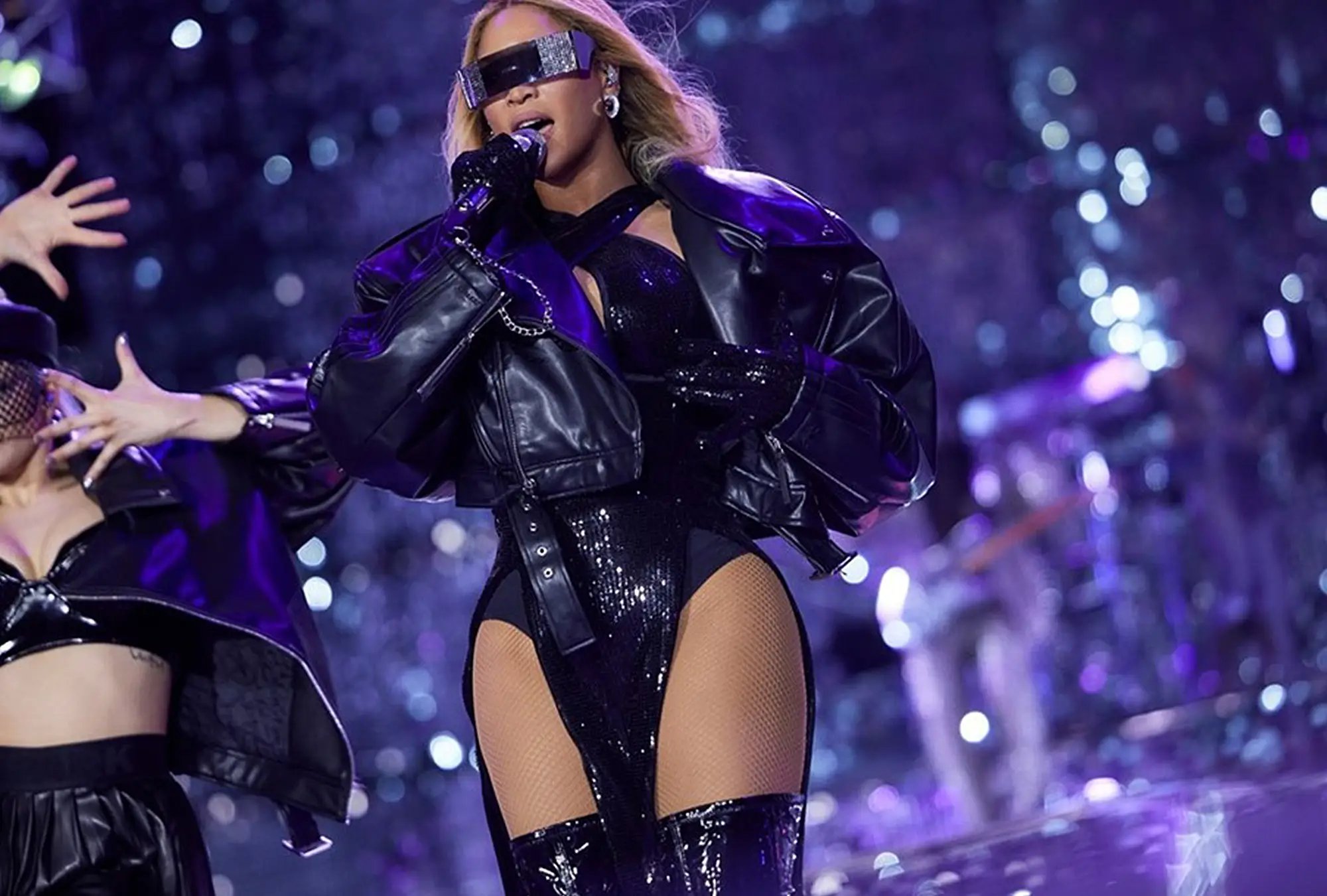 Beyonce wearing Ivy Park's last collaboration with Adidas on the Renaissance tour