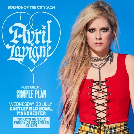 Avril Lavigne will play at Castlefield Bowl