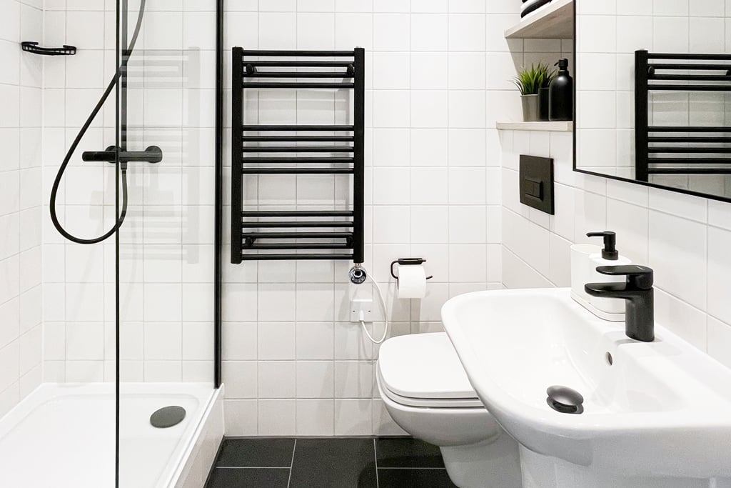 studio apartment bathroom