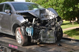 A crashed car