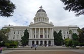 The California Capitol building in Sacramento.