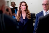 Hope Hicks arrives for an interview with the House Judiciary Committee on Capitol Hill in Washington.