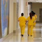 Immigrant detainees in a for-profit jail.
