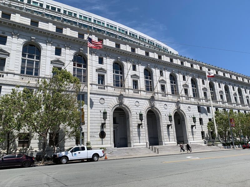 This photo shows the California Supreme Court building in San Francisco.