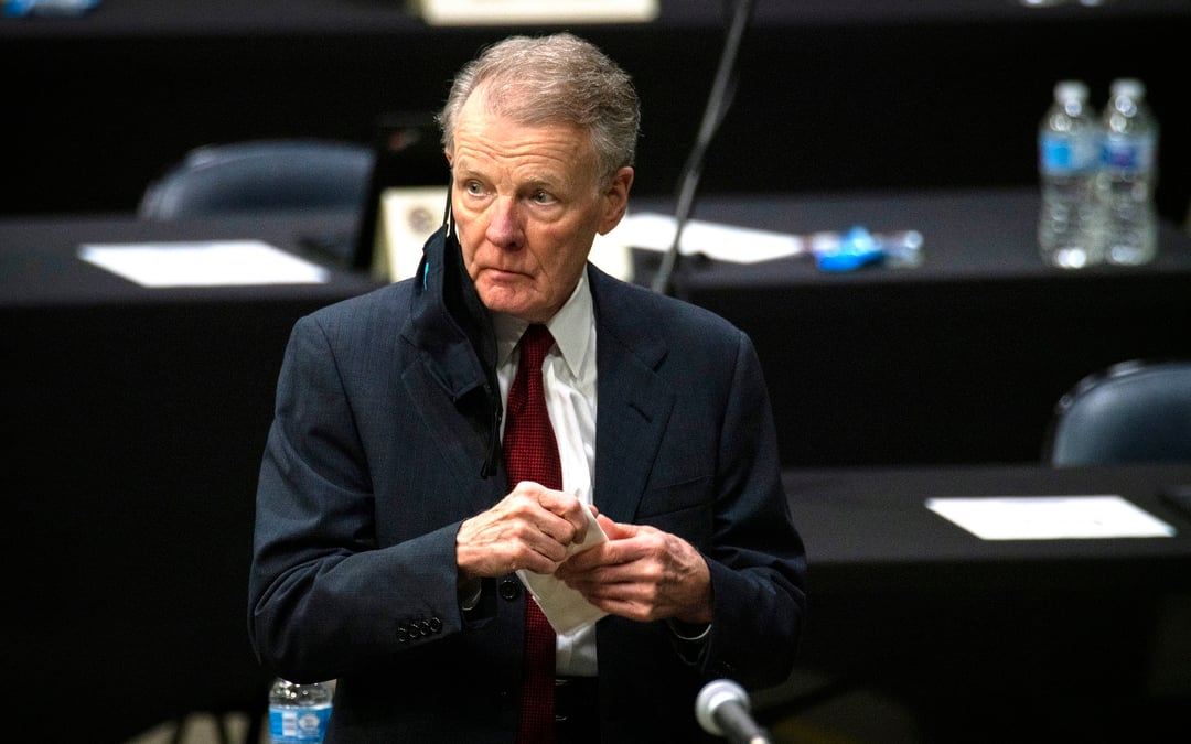 Former Illinois House Speaker Mike Madigan testifies in his federal corruption trial