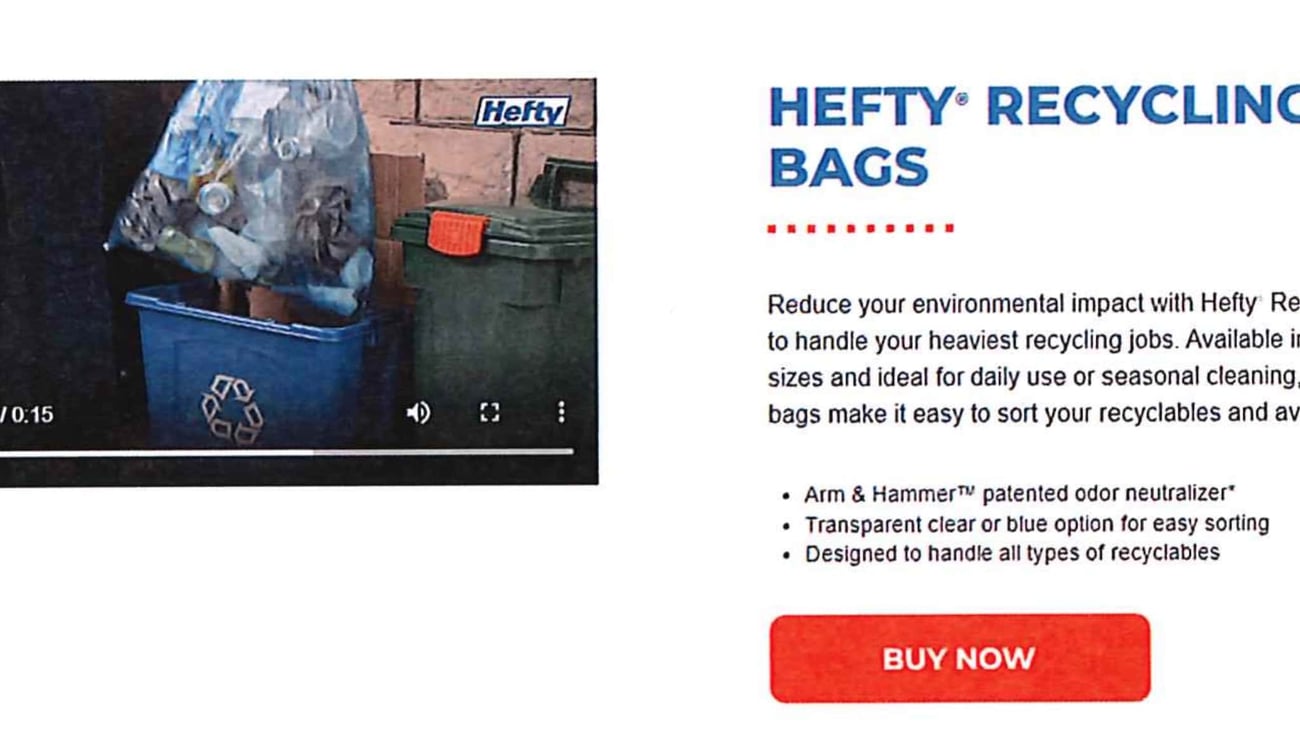 Arizona settles consumer fraud case over nonrecyclable Hefty trash bags