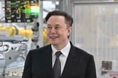 Elon Musk attends the opening of a Tesla factory in Germany.