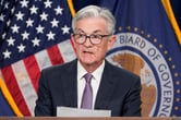 Jerome Powell speaks at a news conference in Washington.
