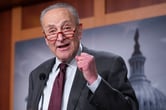 Chuck Schumer speaks during a news conference on Capitol Hill.