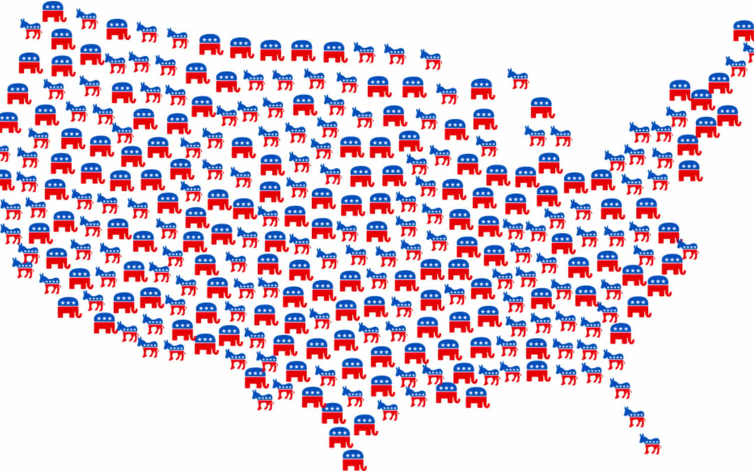 Pew survey reveals a rainbow of beliefs within red v. blue politics
