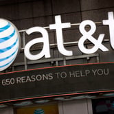 AT&T logo above a store.
