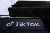 The TikTok logo is displayed on its offices in Culver City, California.