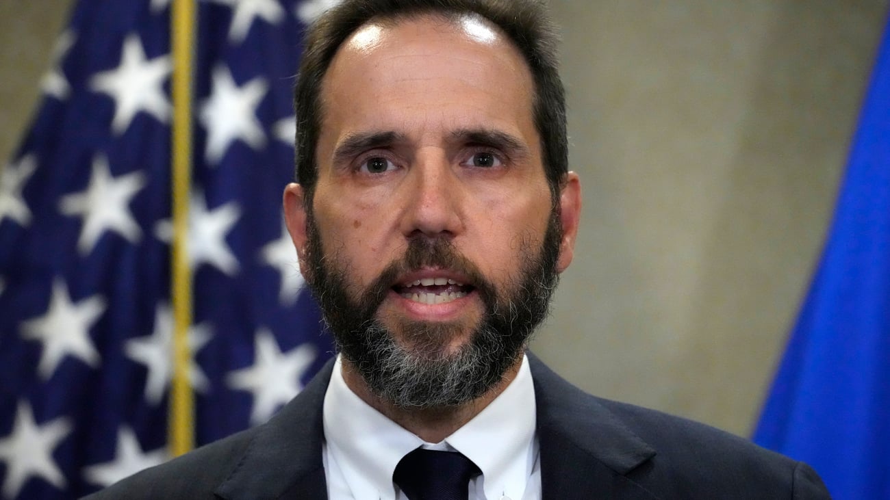 Special counsel Jack Smith speaks to reporters on June 9, 2023, in Washington. (AP Photo/Alex Brandon, File)