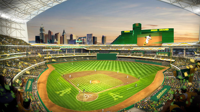 Rendering of a baseball stadium