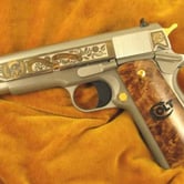 Colt pistol, engraved with an image of Mexican revolutionary Emiliano Zapata