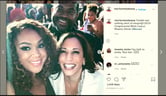 Marilyn Mosby takes a selfie with husband Nick and then Sen. Kamala Harris in 2019