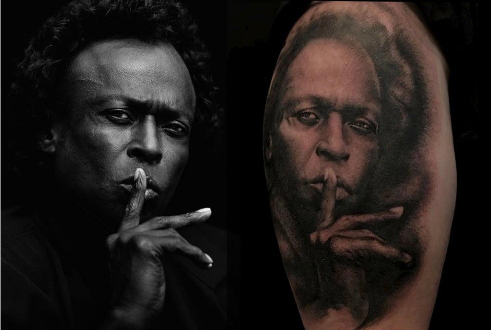 Kat Von D defends use of Miles Davis photo for friend’s tattoo