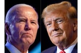 Headshots of Joe Biden and Donald Trump