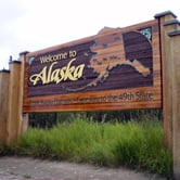Welcome to Alaska sign
