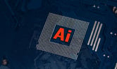 The initials "AI" on a computer chip.