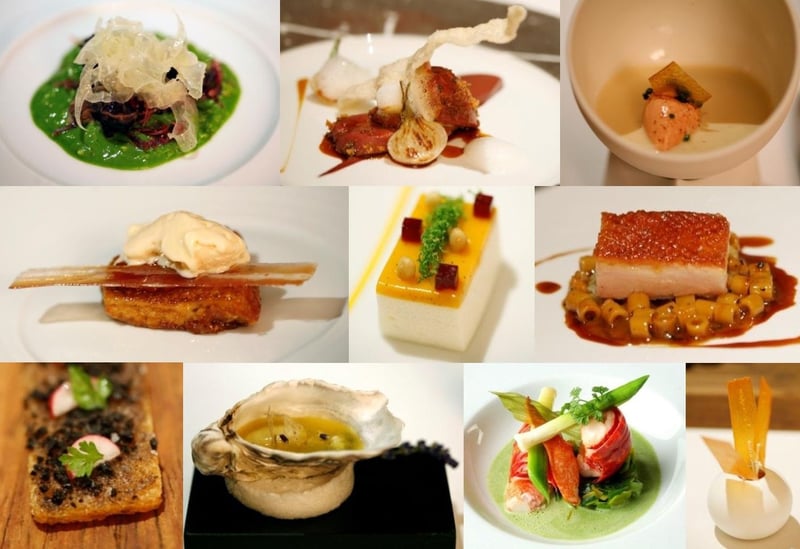 Dishes made at Michelin-starred restaurants