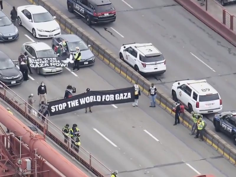Protests calling for cease-fire in Gaza shut down California highways ...