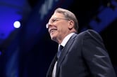 Wayne LaPierre speaking at the 2017 Conservative Political Action Conference (CPAC) in National Harbor, Maryland.