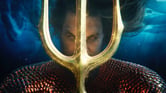 Jason Momoa holds a trident during a scene from "Aquaman and the Lost Kingdom."
