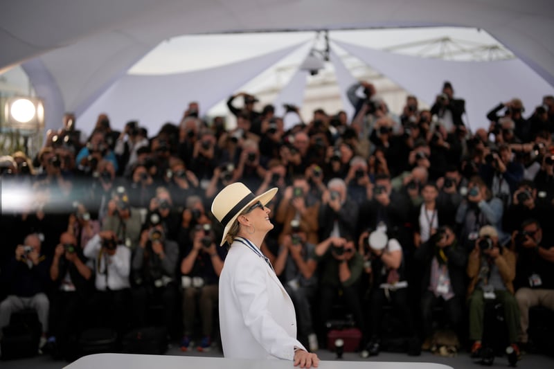 Meryl Streep in front of photographers at Cannes.