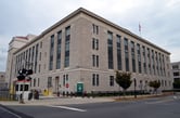 Exterior photo of the Clarkson S. Fisher Federal Building and United States Courthouse in Trenton, New Jersey.