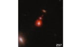 An image showing emissions from the ZS7 galaxy system.