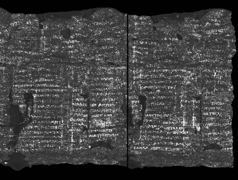 AI and scientists unite to decipher old scrolls charred by the Vesuvius  volcano | Courthouse News Service