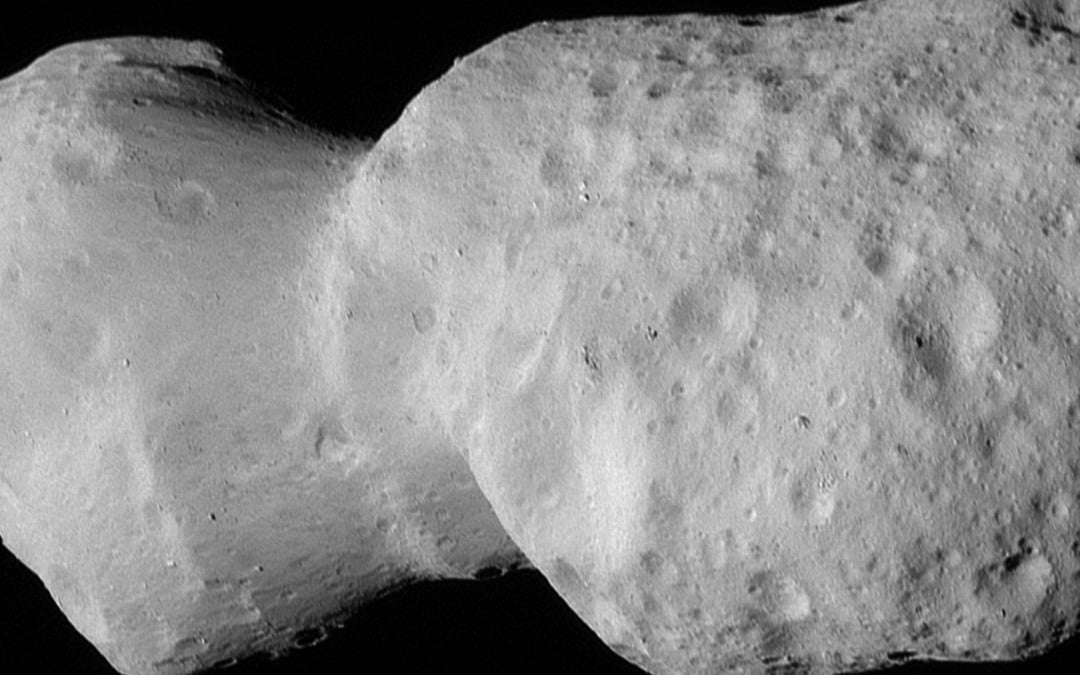 NASA’s Lucy spacecraft beams back pictures of an asteroid shaped like a lumpy bowling pin