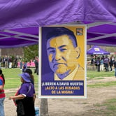 A picture of David Huerta, president of Service Employees International Union California, at a park
